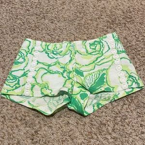 Lilly Pulitzer green and white shorts (worn 2-4 times)